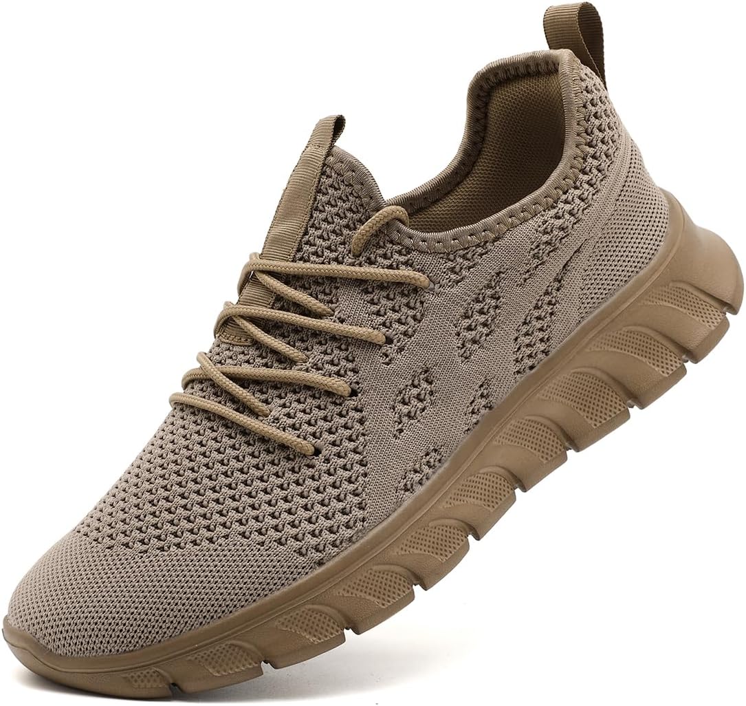 DLWKIPV Men's Shoes Running Road Walking Sneakers Sports Athletic Workout Gym Shoes Casual Comfortable Breathable Fashion