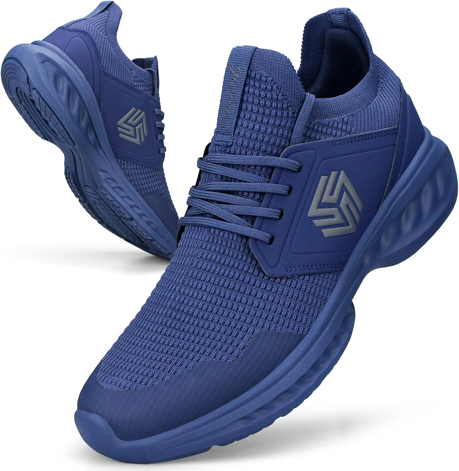 Giniros Mens Slip On Walking Shoes Non Slip Running Shoes Breathable Workout Shoes Lightweight Gym Sneakers