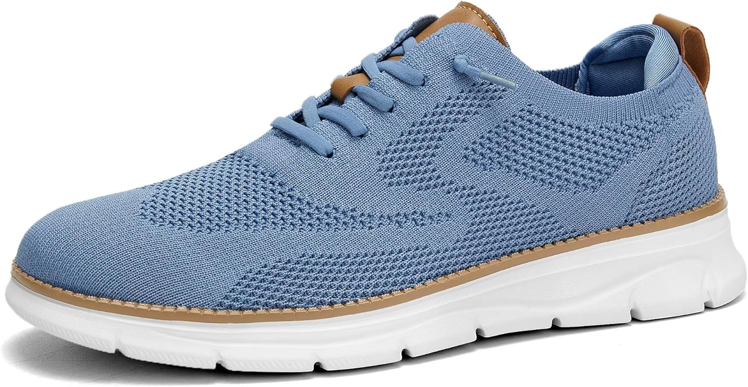 Mens Casual Dress Oxfords Shoes Fashion Mesh Business Walking Work Slip on Sneakers Comfortable Lightweight Soft Sole