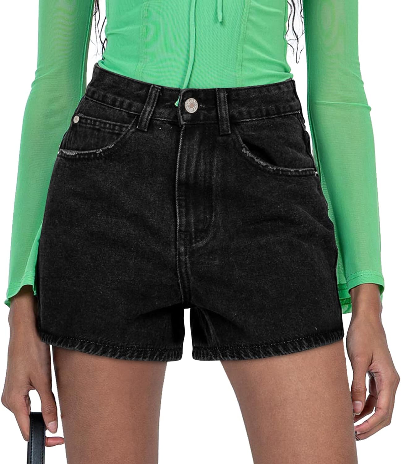 onlypuff Women's Denim Jean Short Ripped High Waist Cut Off