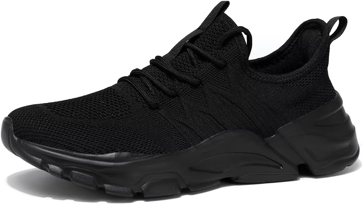 Srenket Men's Running Shoes, Non Slip, Breathable, Lightweight Fashion Sneakers, Slip Resistant Athletic Sports Walking Gym Work Shoes